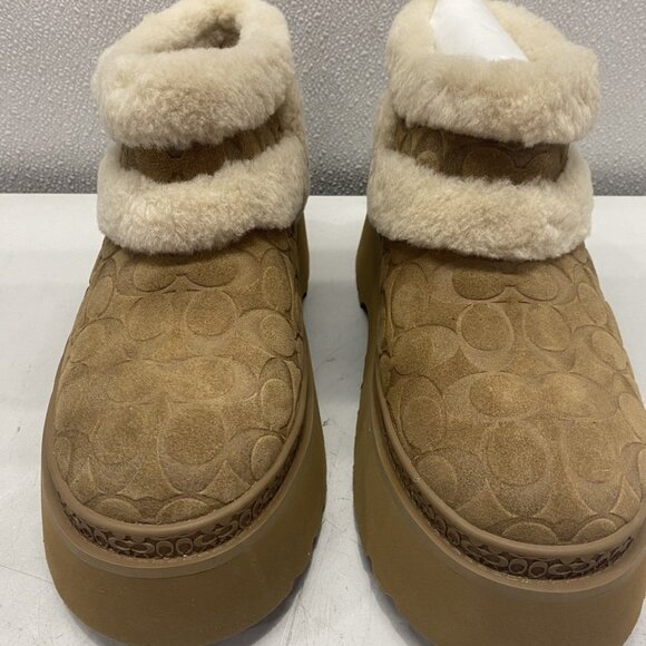 Coach Women’s Christina Shearling Booties – Tobacco – Size 11 - Picture 1 of 1